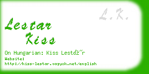 lestar kiss business card